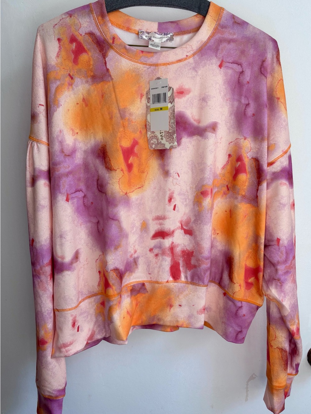 Tie-Dye Crewneck Sweatshirt - Purple & Orange